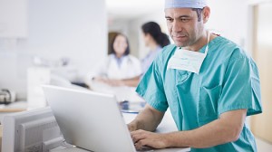 doctor using computer image